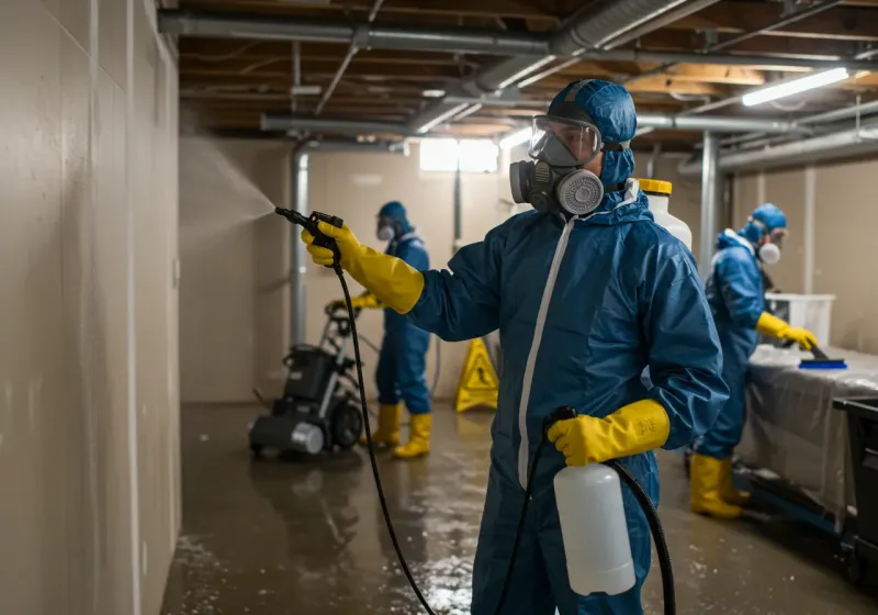 Basement Sanitization and Antimicrobial Treatment process in Laurel Hill, VA